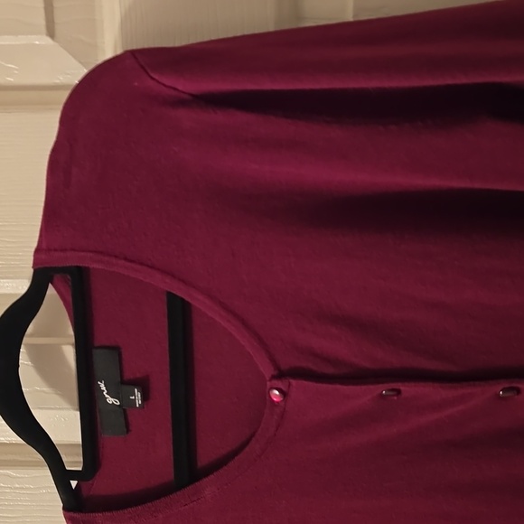 GNW BRAND WOMEN'S BURGUNDY FRONT BUTTON CARDIGAN SWEATER SIZE LARGE - Picture 6 of 15